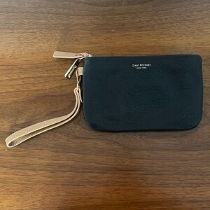Isaac Mizrahi Black and Tan Wristlet Clutch